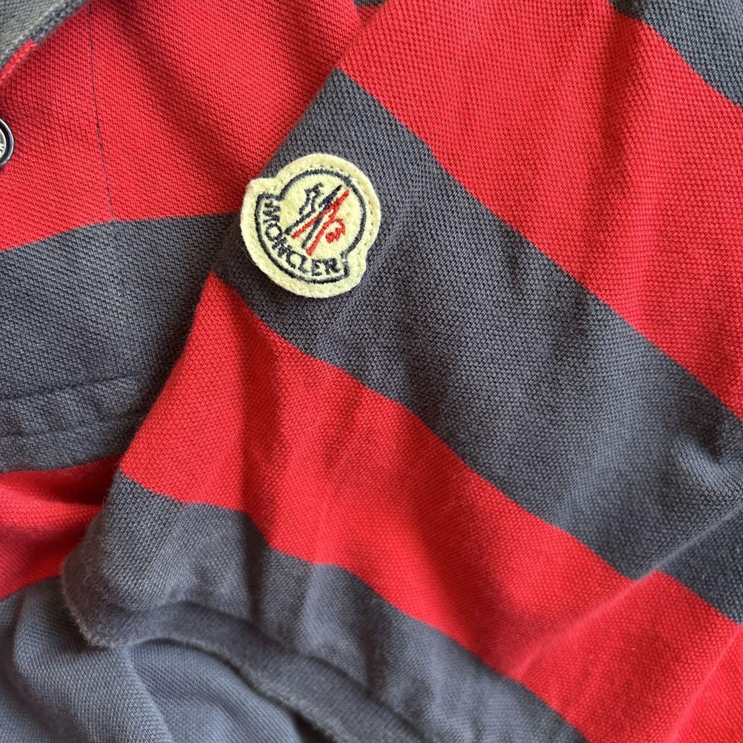 MONCLER ネイビー/レッド ポロシャツ(XL)⭐️ しまじろう
