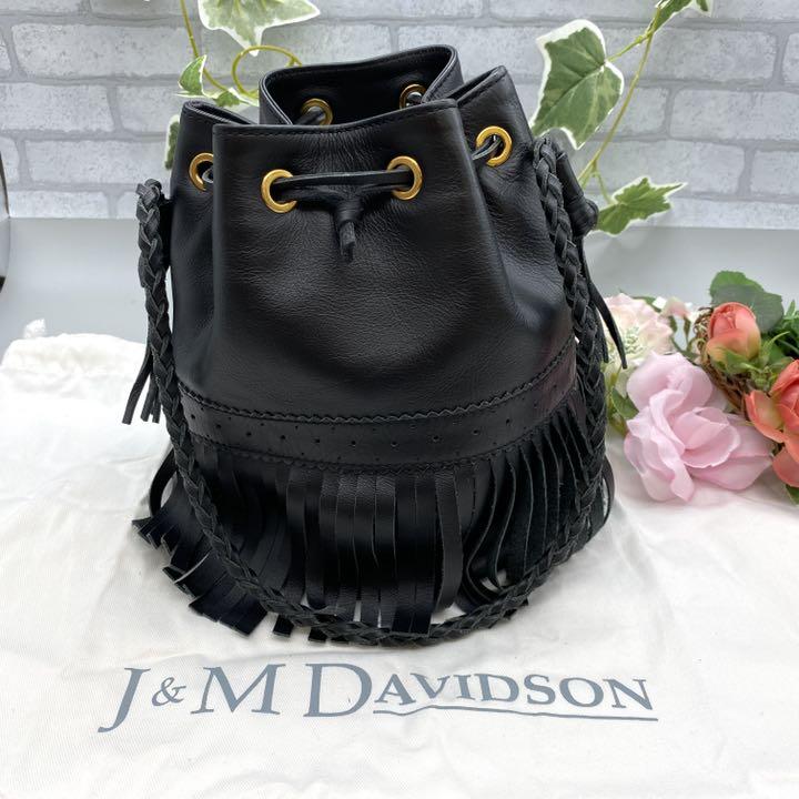 国産限定品 J&M DAVIDSON カーニバル.M 巾着型 フリンジ ショルダーバッグ 7T0KN-m85812646351 低価人気SALE