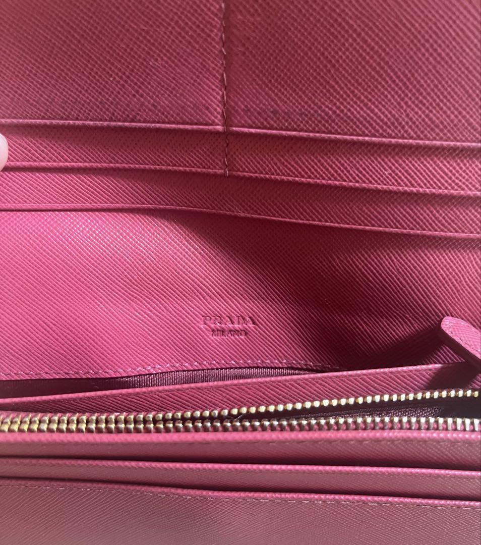 PRADA プラダ 長財布 サフィアーノレザー ピンク