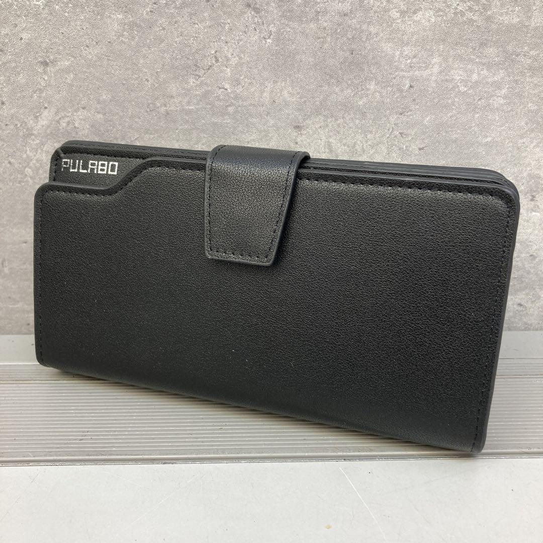 PULABO ブラック 長財布 コインケース 小銭入れ 札入れ メンズ財布