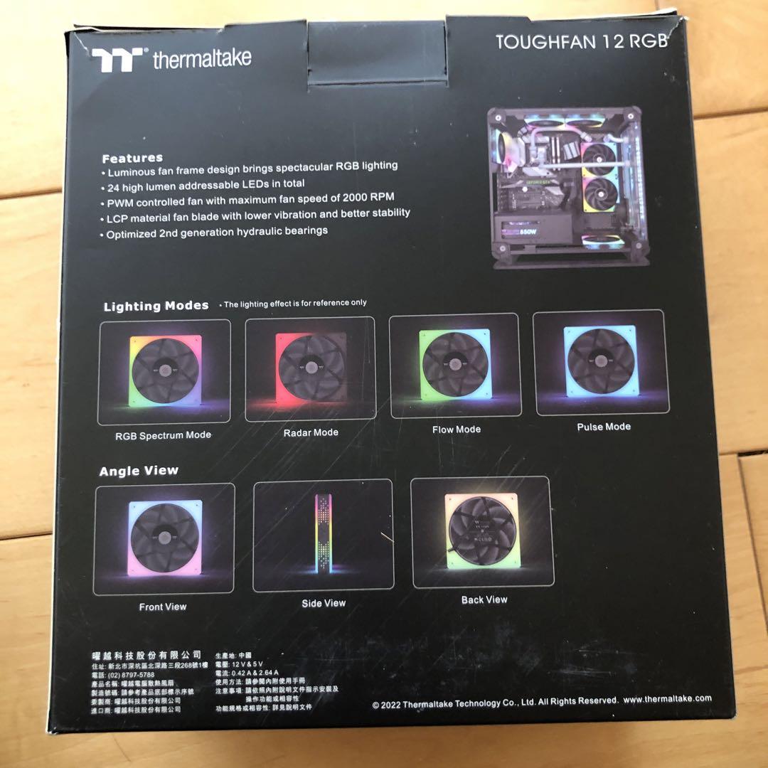 サーマルテイク　TOUGH FAN 12 RGB セット　美品