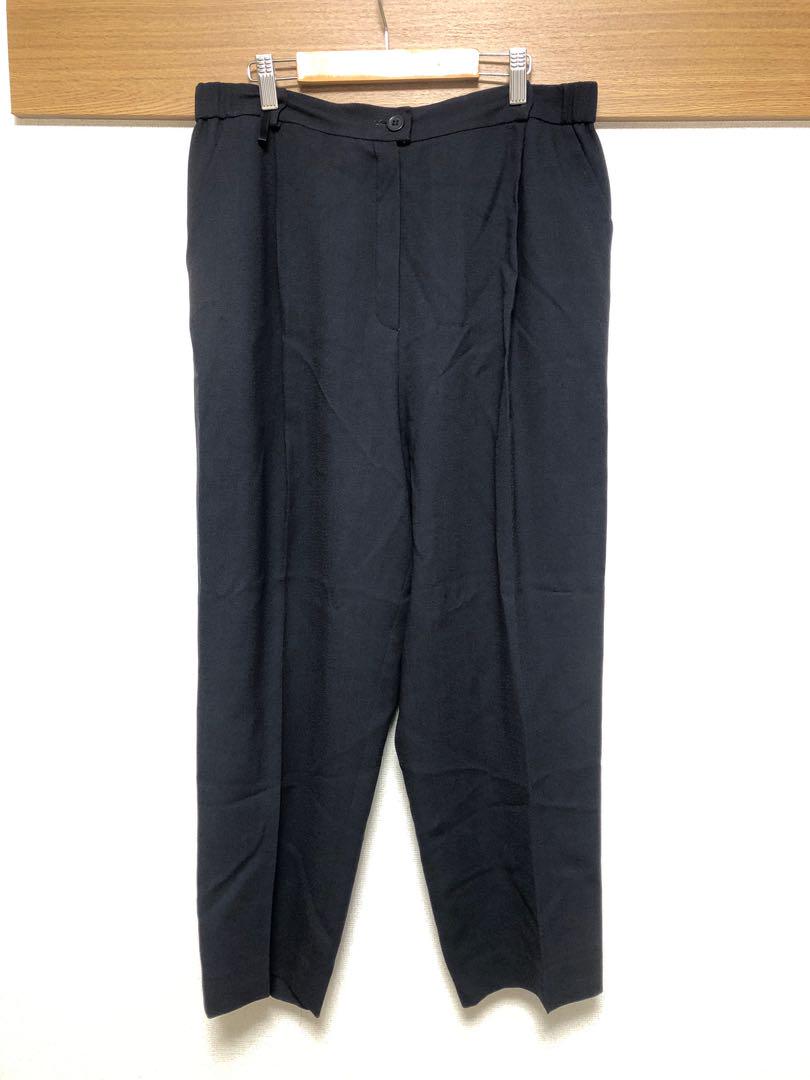 希少 GIVENCHY GLAMOUR ジバンシー ウール ワイドパンツ 黒