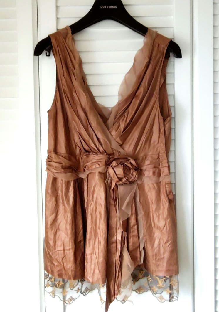 LOUIS VUITTON モノグラム柄レース キャミソール 36M LOUIS VUITTON