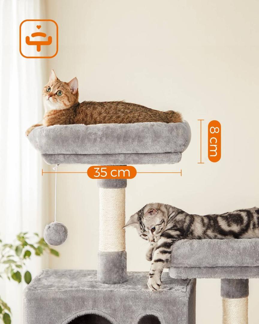 オシャレで2m超のキャットタワー、多頭飼いに最適