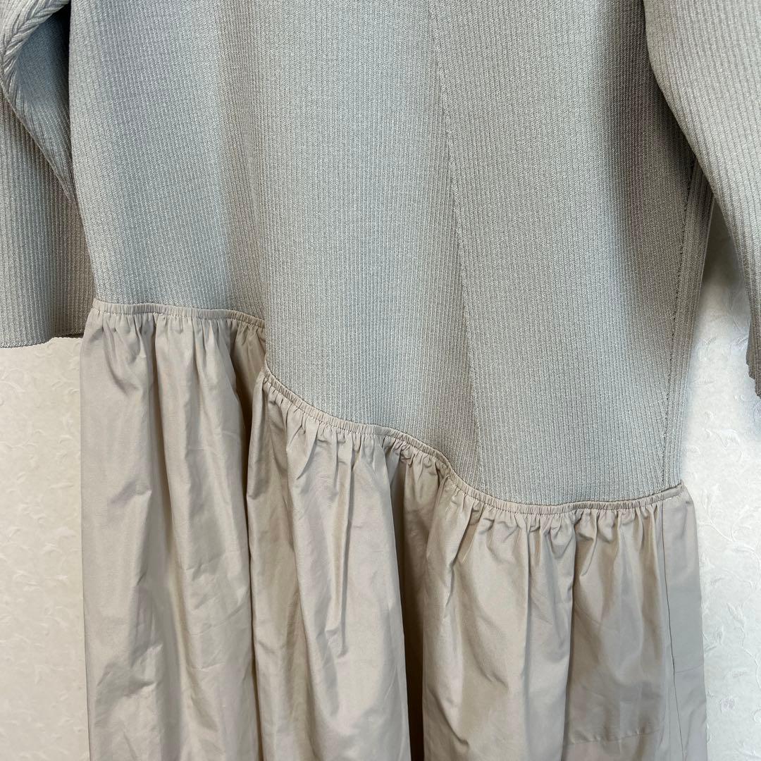 MORABITO プルミエ　グレージュロングワンピース 38 【新品未使用】 MORABITO プルミエ グレージュロングワンピース 38 【新品未使用