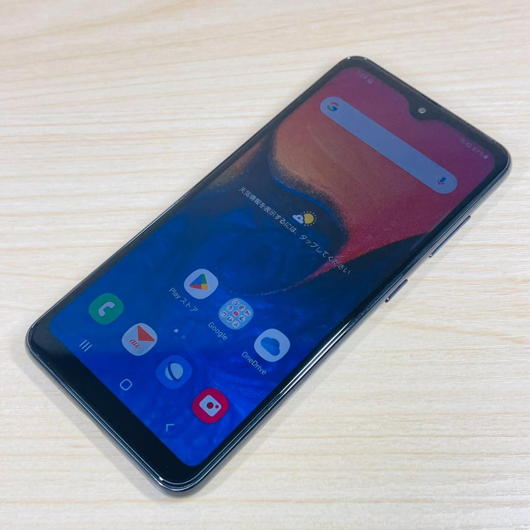 美品 SIMフリー Galaxy A20 SCV46 Black 5155