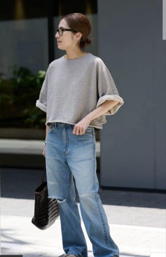 フレームワーク　ショートSWEATハーフスリーブ　グレー