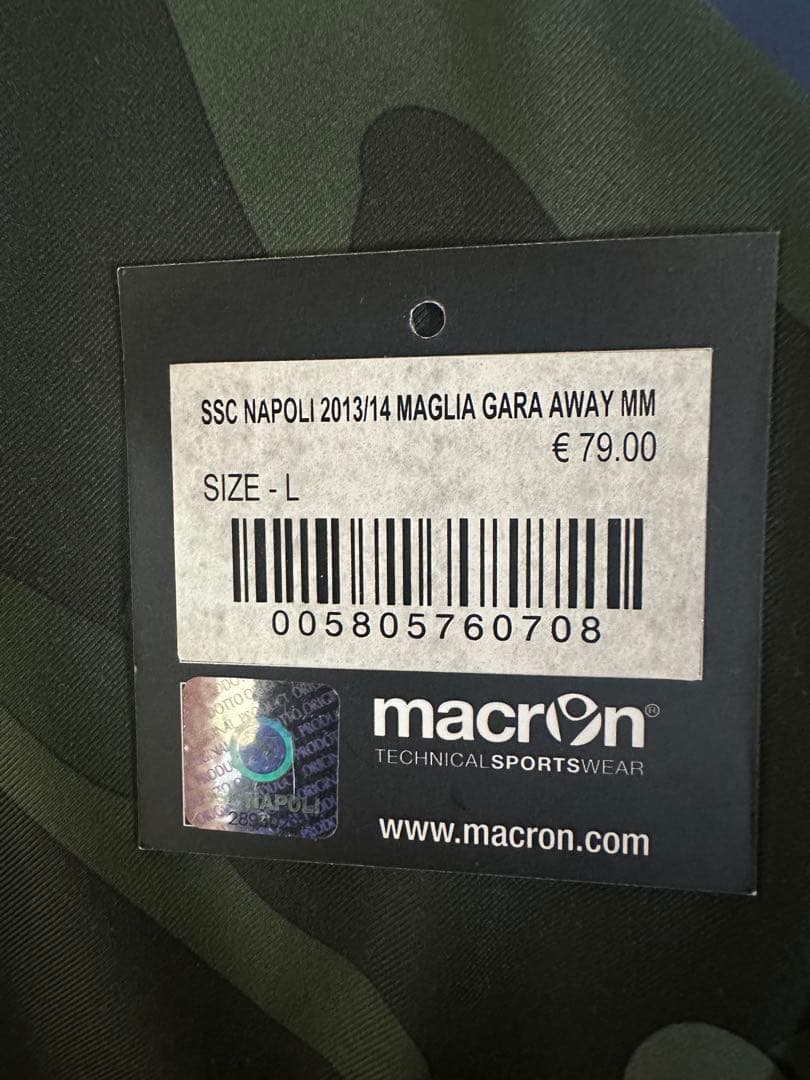 正規品SSCナポリ 13/14 3rd ユニフォーム ハムシク US:Mサイズ