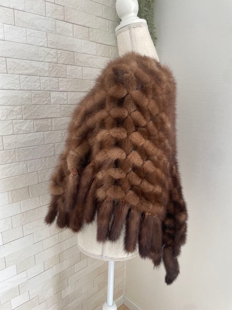 ミンクファーショール ファー編み込みショール ミンクファーショール ファー編み込みショール