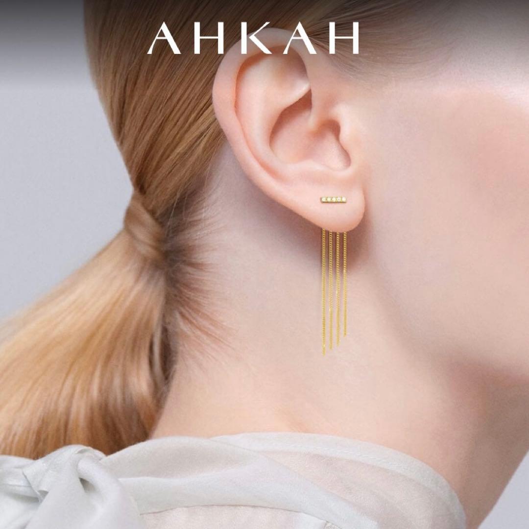AHKAH シャンデリアチェーンピアス