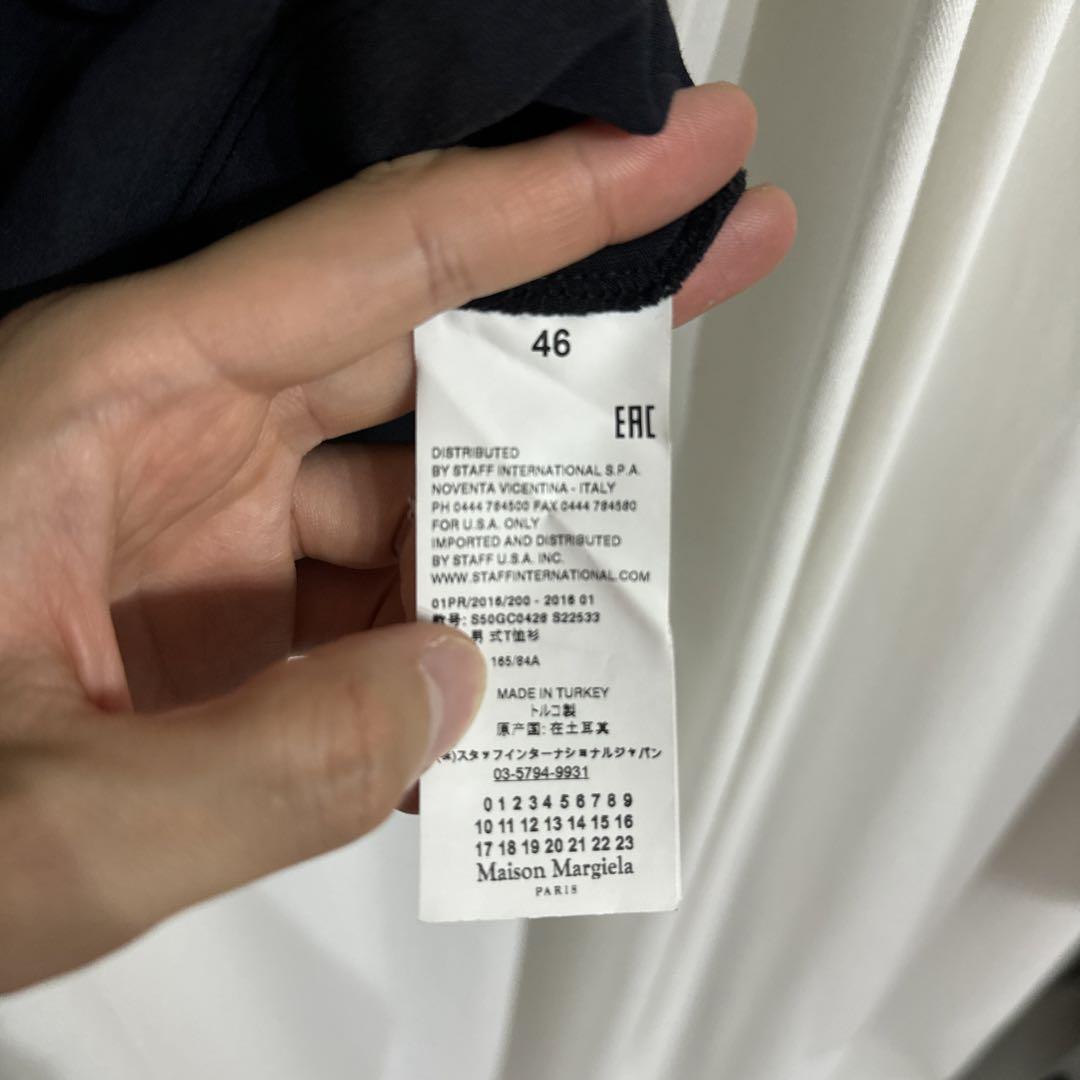 メゾンマルジェラ　サイズ46 maison margiela 黒Tシャツ サイズ46 メゾンマルジェラ - メルカリ