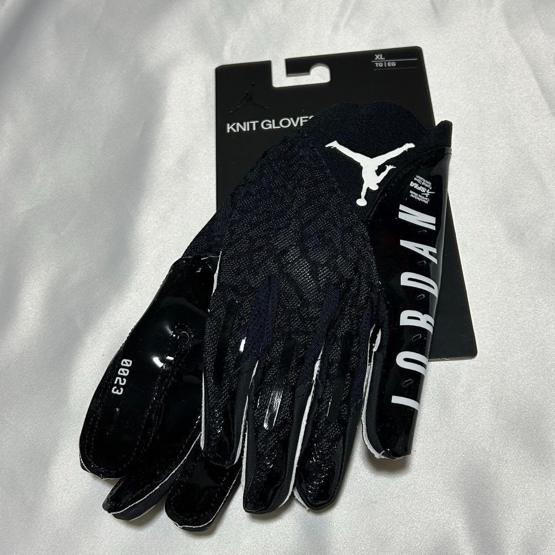 新品】 アメフト Jordan Knit グローブ ブラック XL新しい