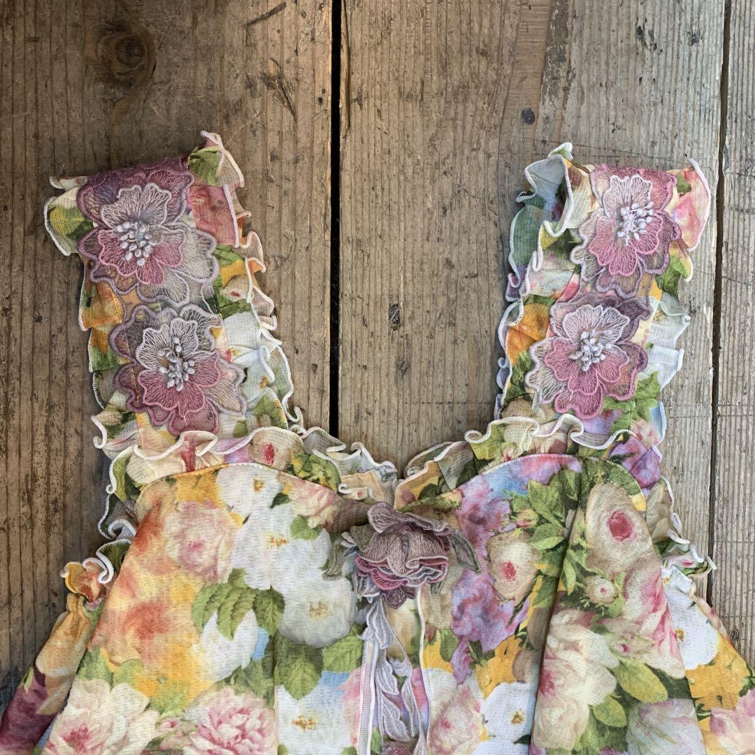 きれいです！アトリエまりこ 花柄ワンピース フローラルドレス