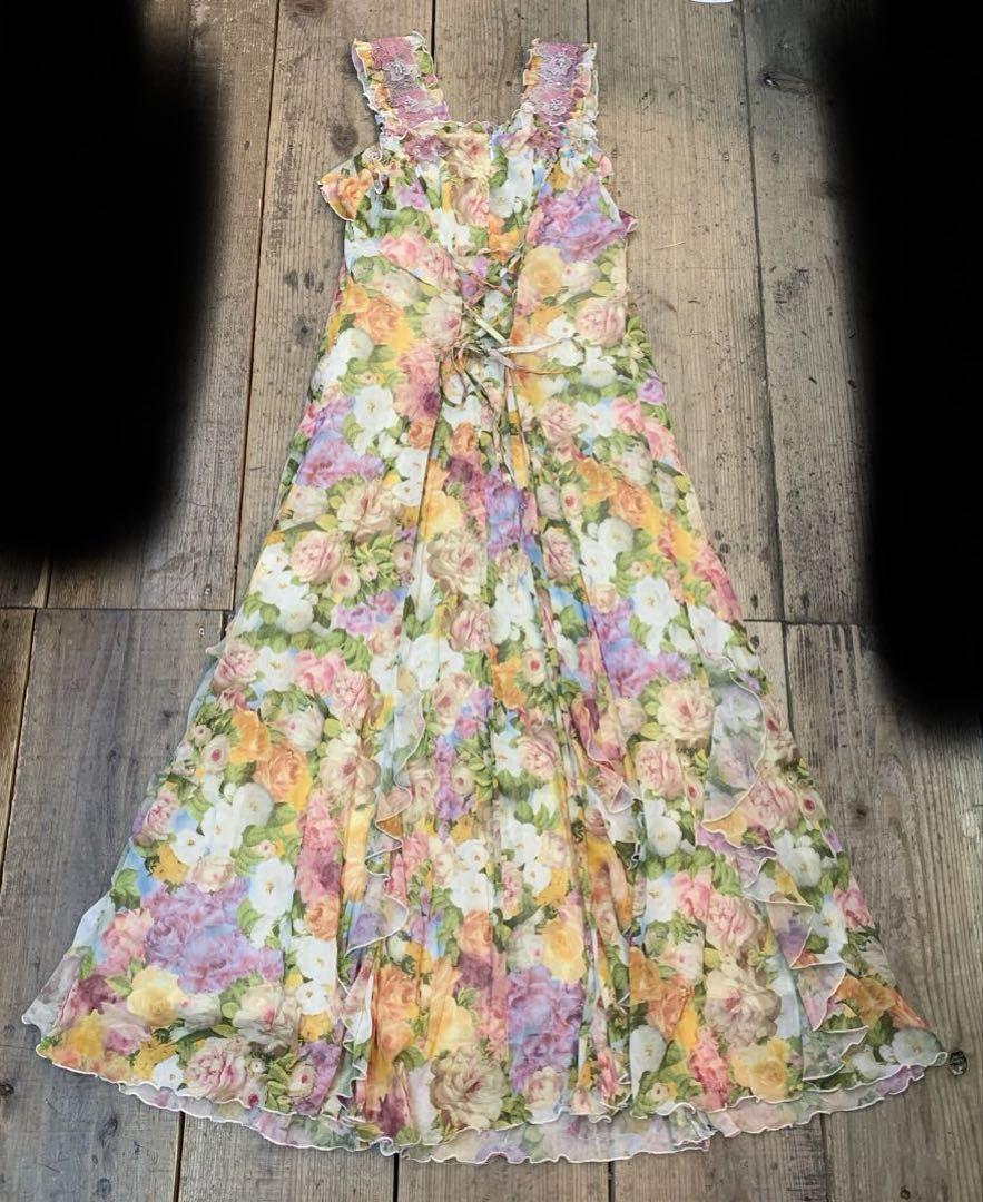 きれいです！アトリエまりこ 花柄ワンピース フローラルドレス