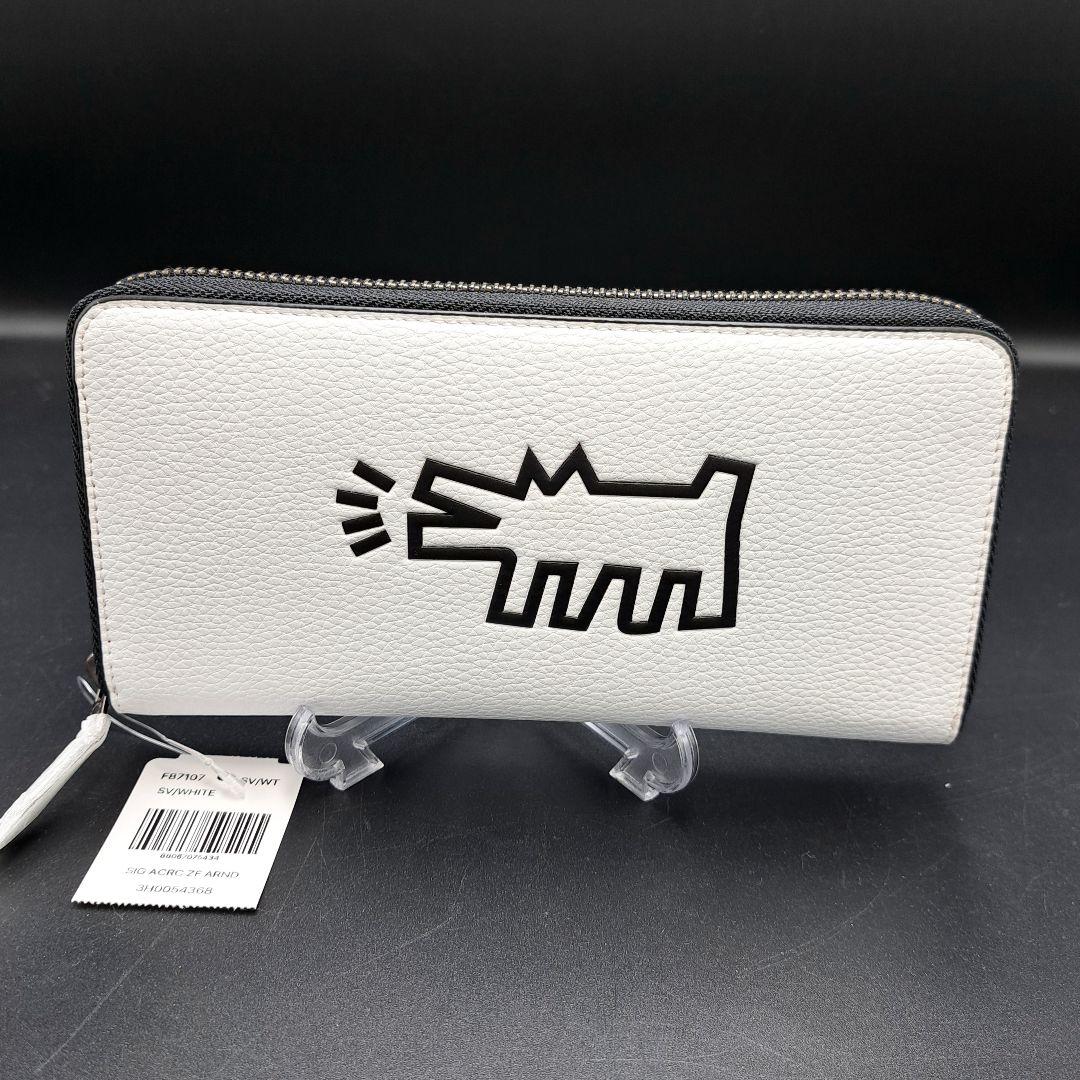 【新品未使用】COACH ラウンドファスナー 長財布 キースヘリング コラボ