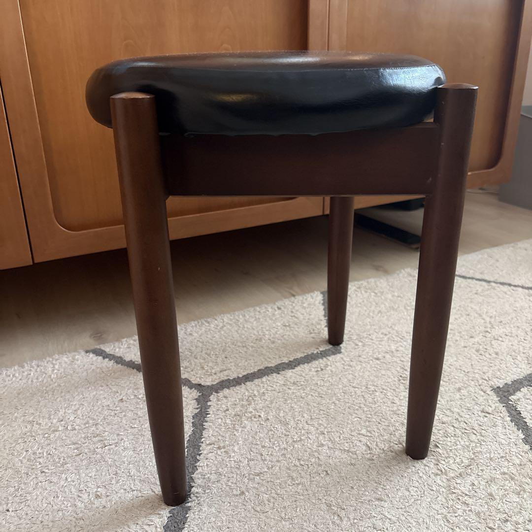 良品✨1960's スツール ミッドセンチュリー SHOWA ヴィンテージ 黒