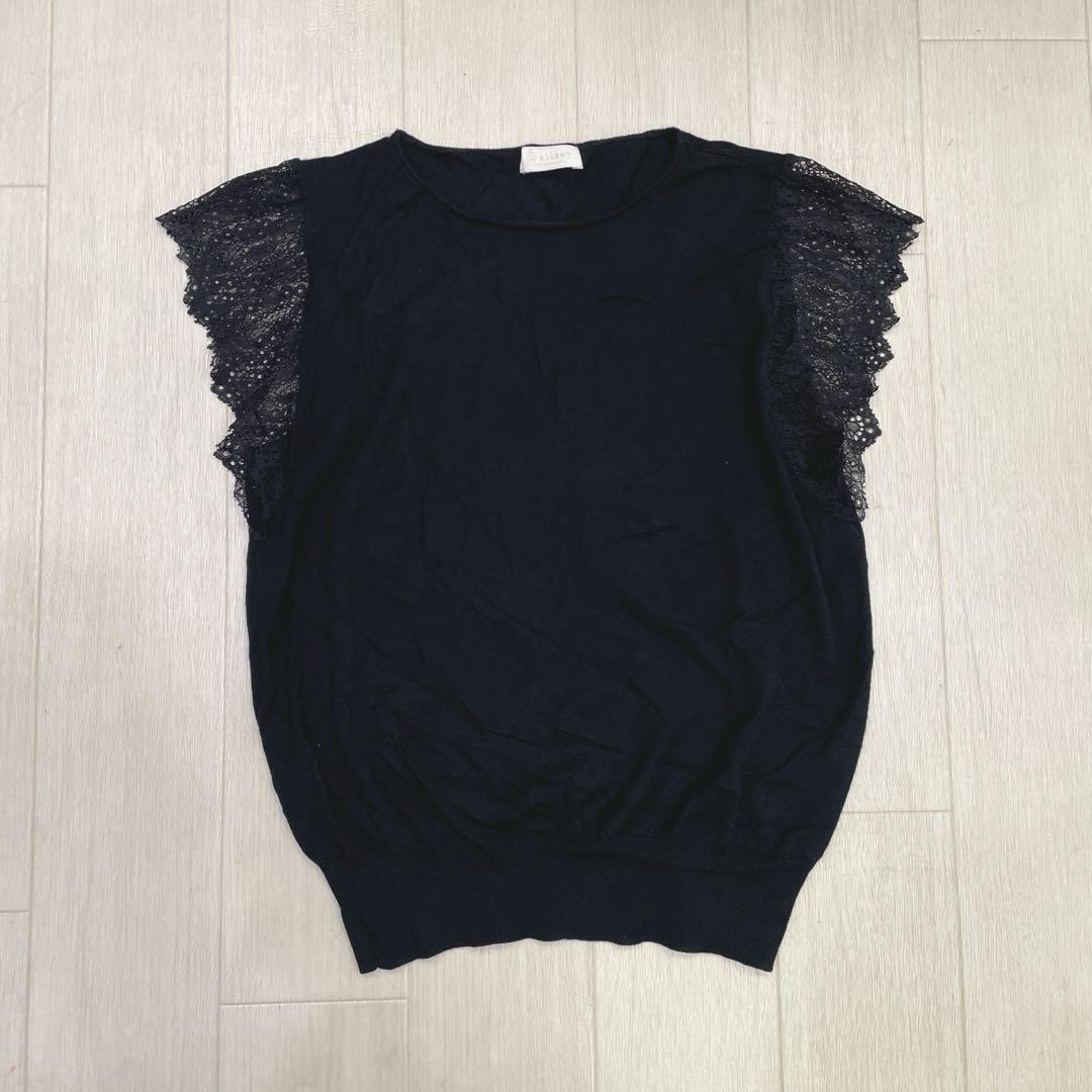 今期トゥモローランド　トップス半袖ニットBallsey Ballsey ニット セーター チュールテープ ショートプルオーバー
