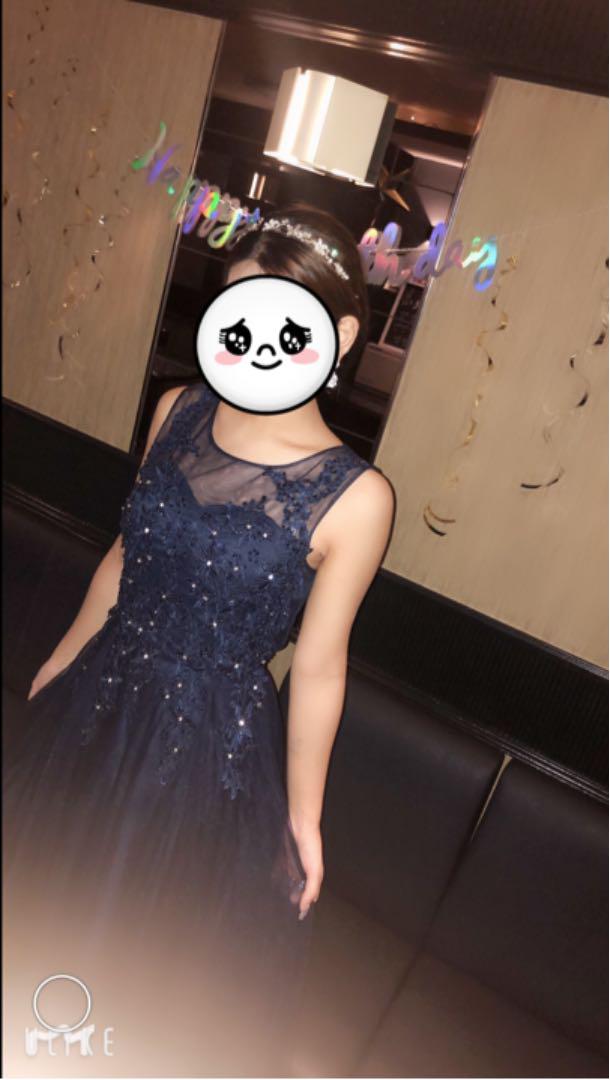 花柄ビジュードレス