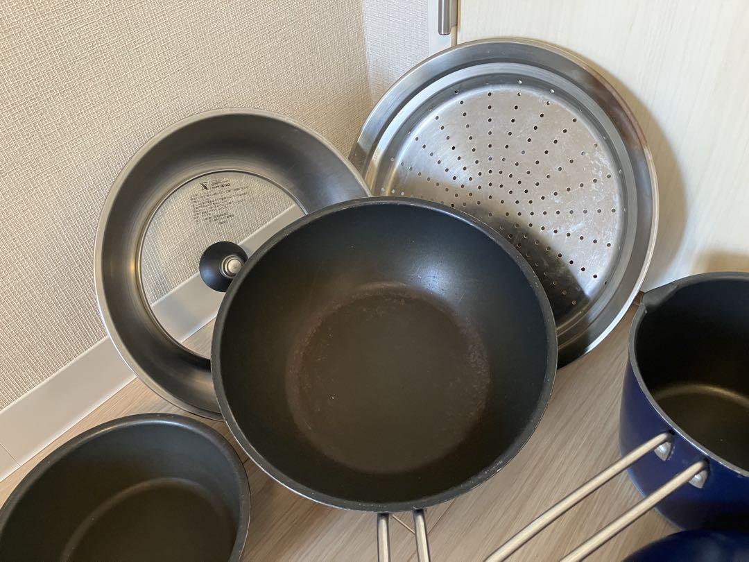 栗原はるみ フライパン 5点セット（蒸し器含む）