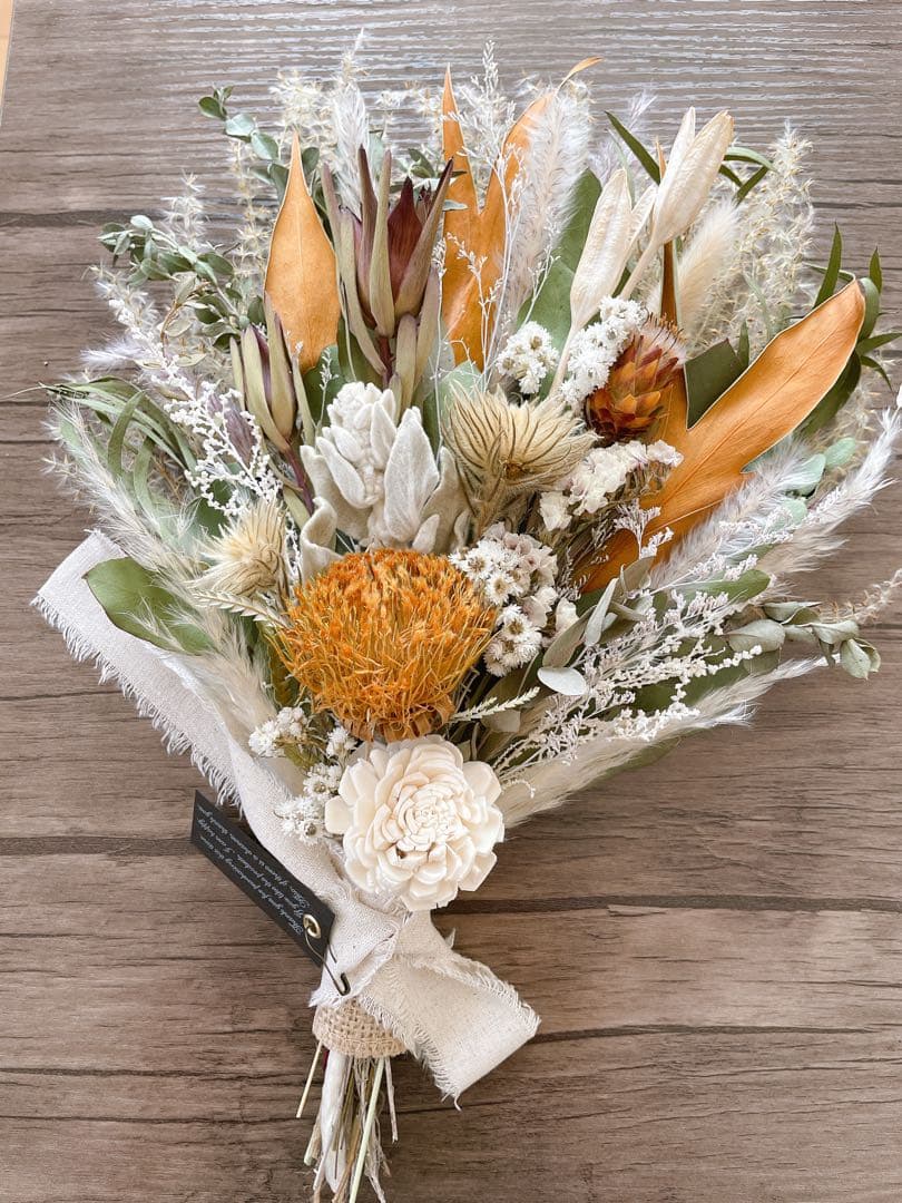 ✨11種MIX【Ａ】ネイティブ　スターチス　グレビリア　スワッグ　生花 作品紹介】ネイティブスワッグ | native flower haiji
