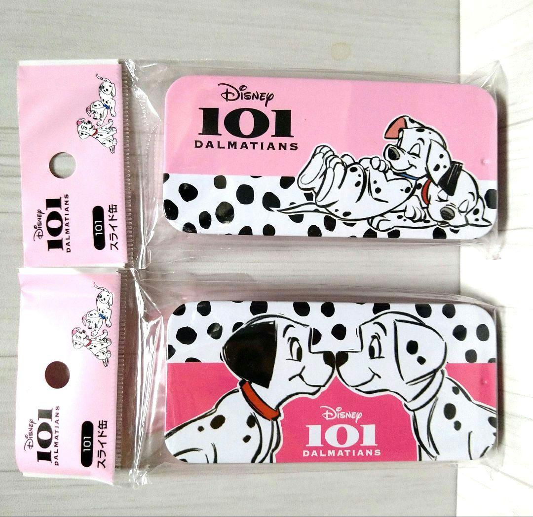 新品未使用】ディズニー 101匹わんちゃん 缶ケース スライド缶