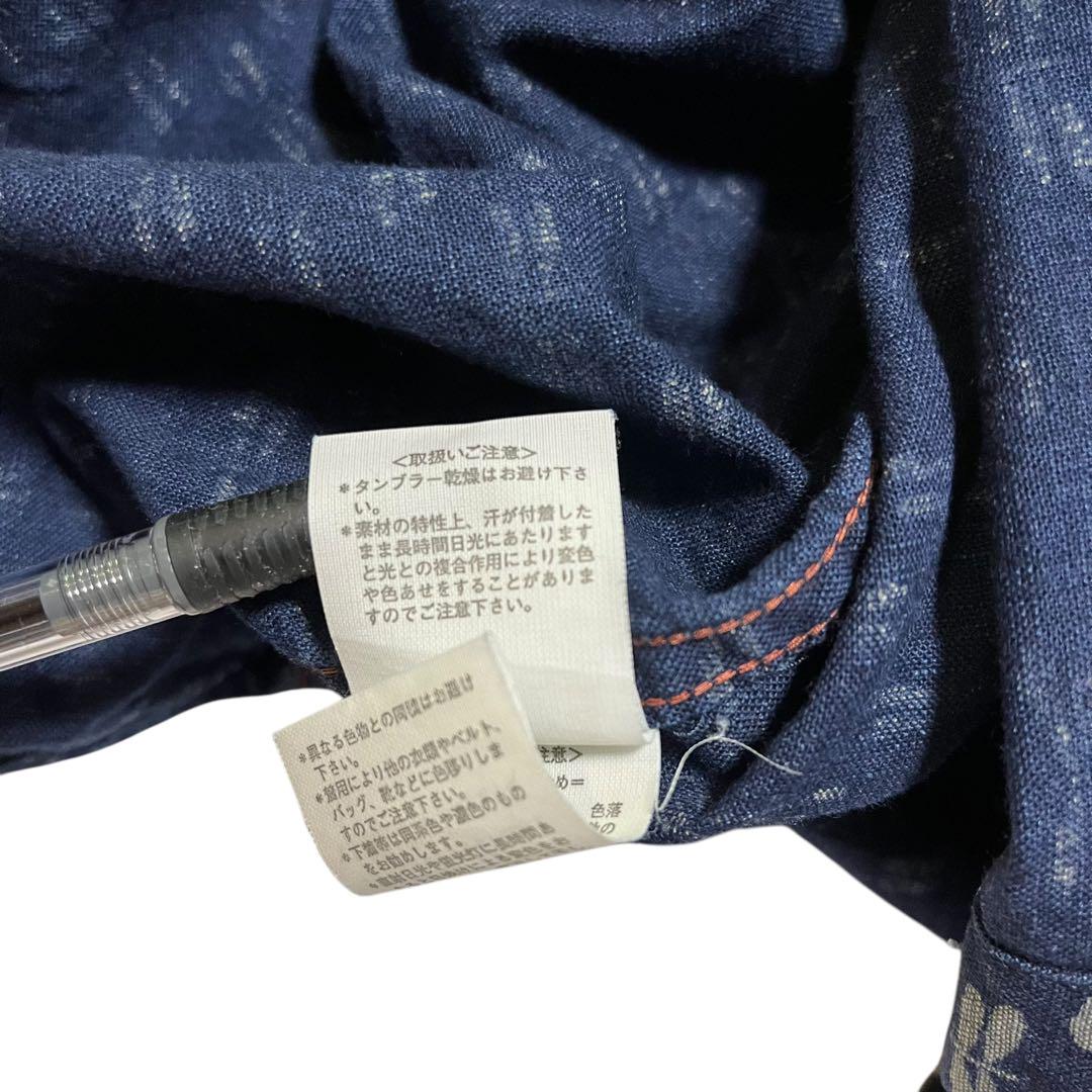 レッドイヤー ポールスミス トンボ 総柄 インディゴシャツ Mサイズ