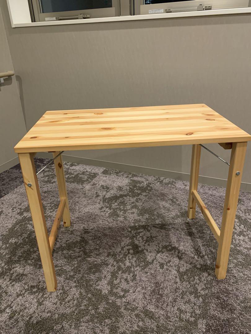 無印良品　パイン材テーブル・折りたたみ式