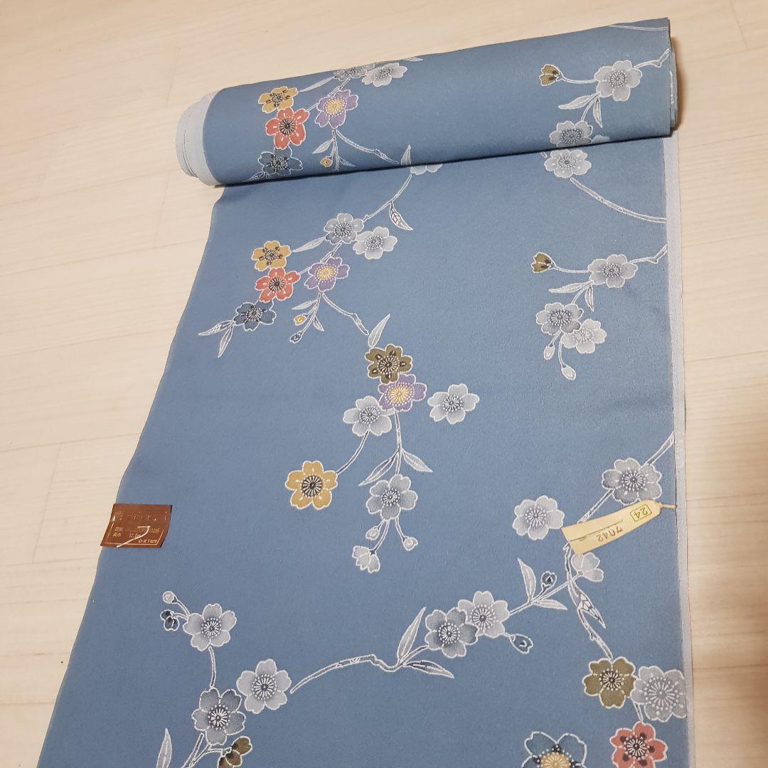 桜 さくら 反物 ブルー