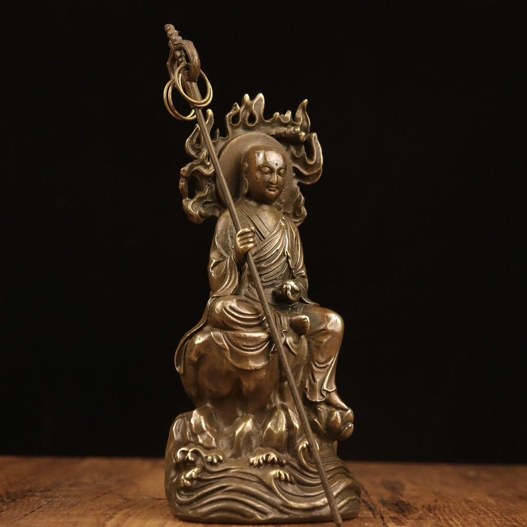 地蔵 菩薩 観音 銅製 仏像 彫刻 置物 開運 風水