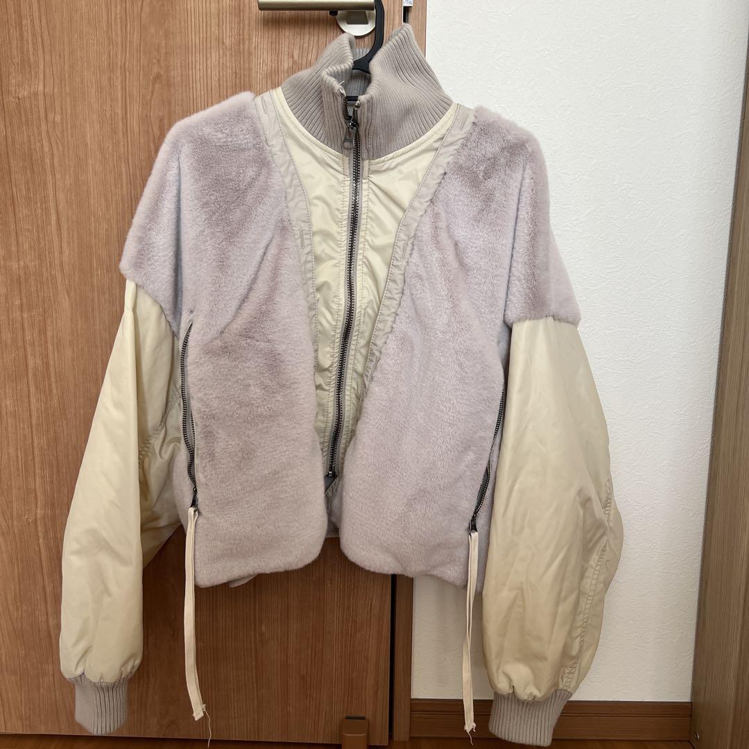 Ciaopan Typyエシンタ ファー切替ショートスタンドジャケット