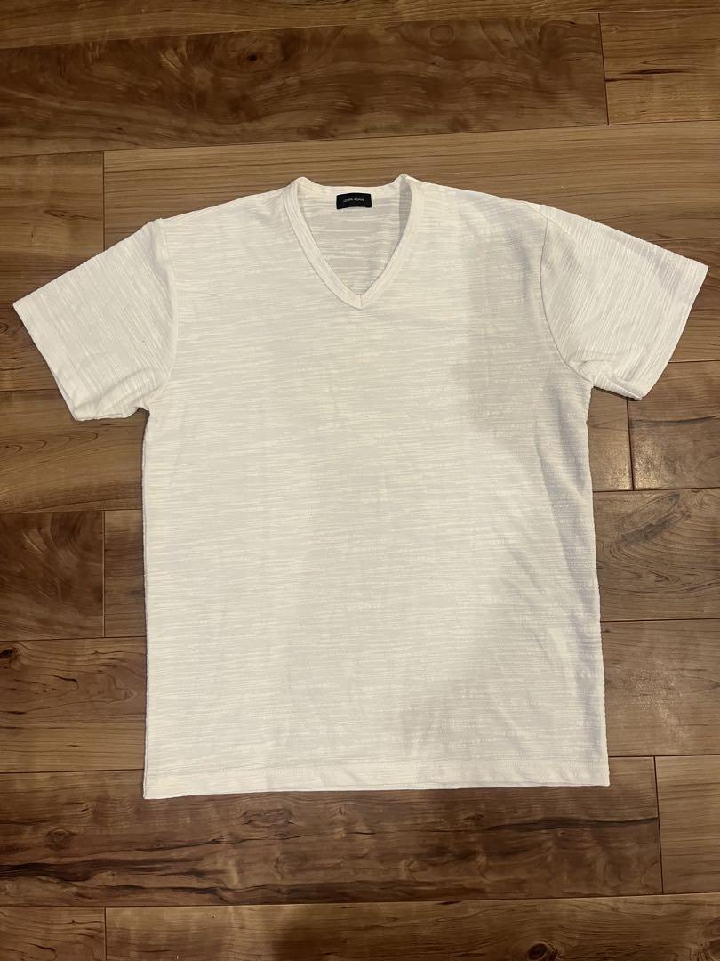 JOSEPH HOMME ホワイト Vネック Tシャツ