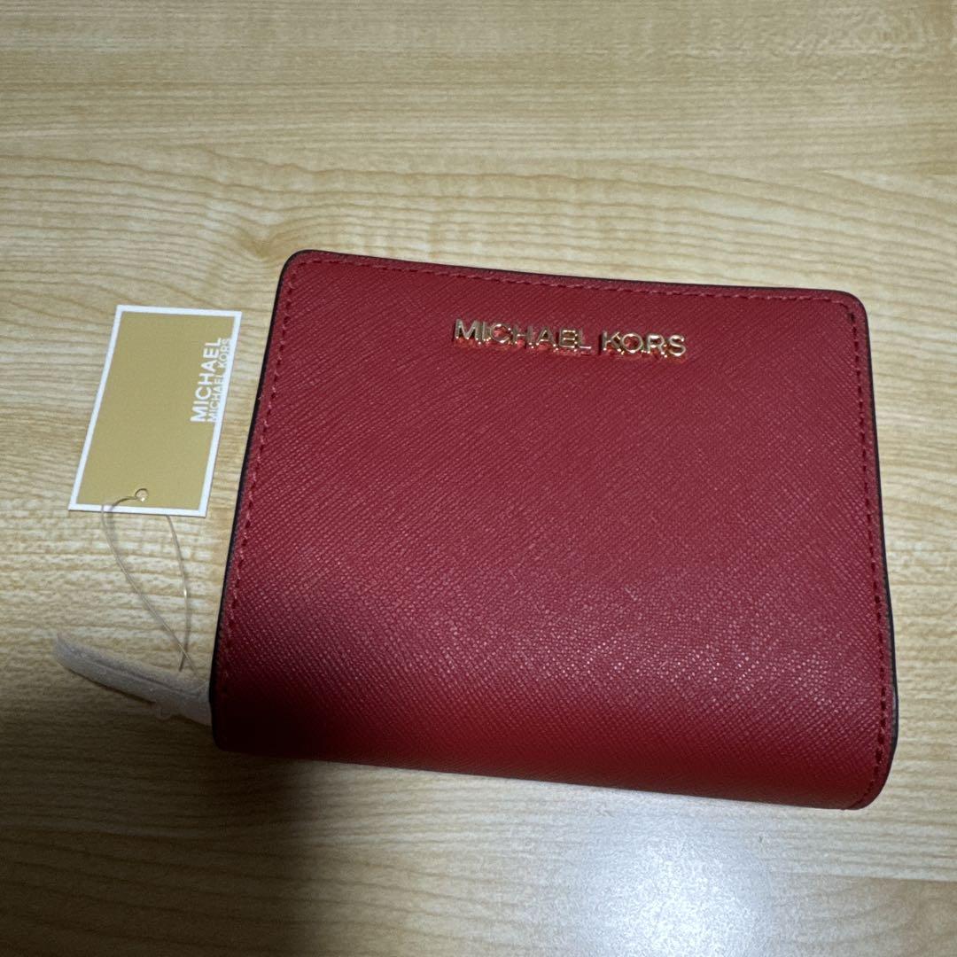 マイケルコース MICHEAL KORS 折り財布 カードケース 赤 新品未使用