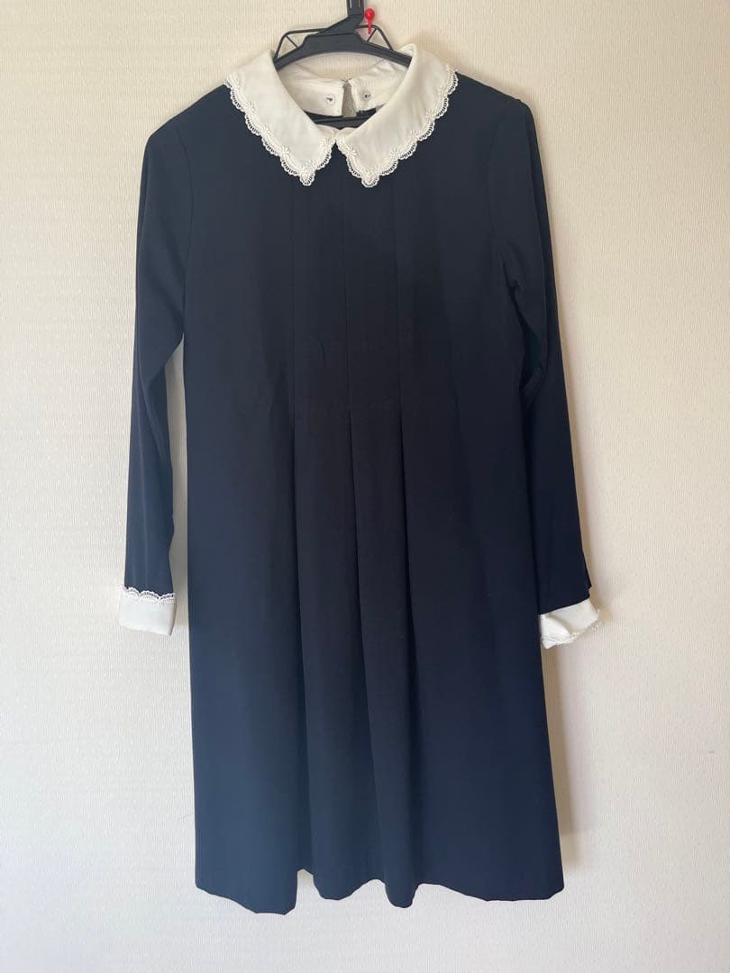 キャサリンコテージ160 スカラップレース白襟ワンピース