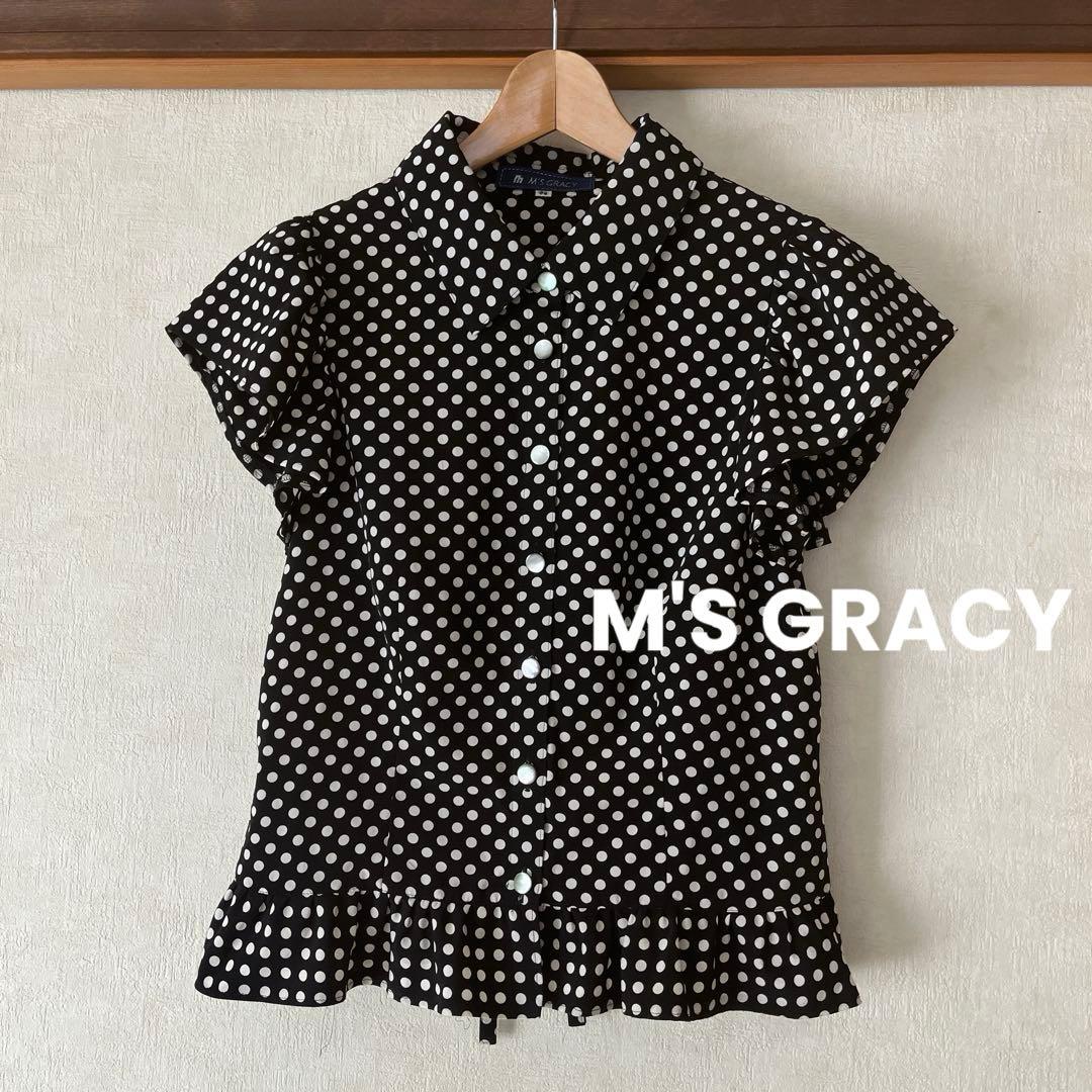 M'S GRACY 美品　トップス　ドット　大人かわいい　上品