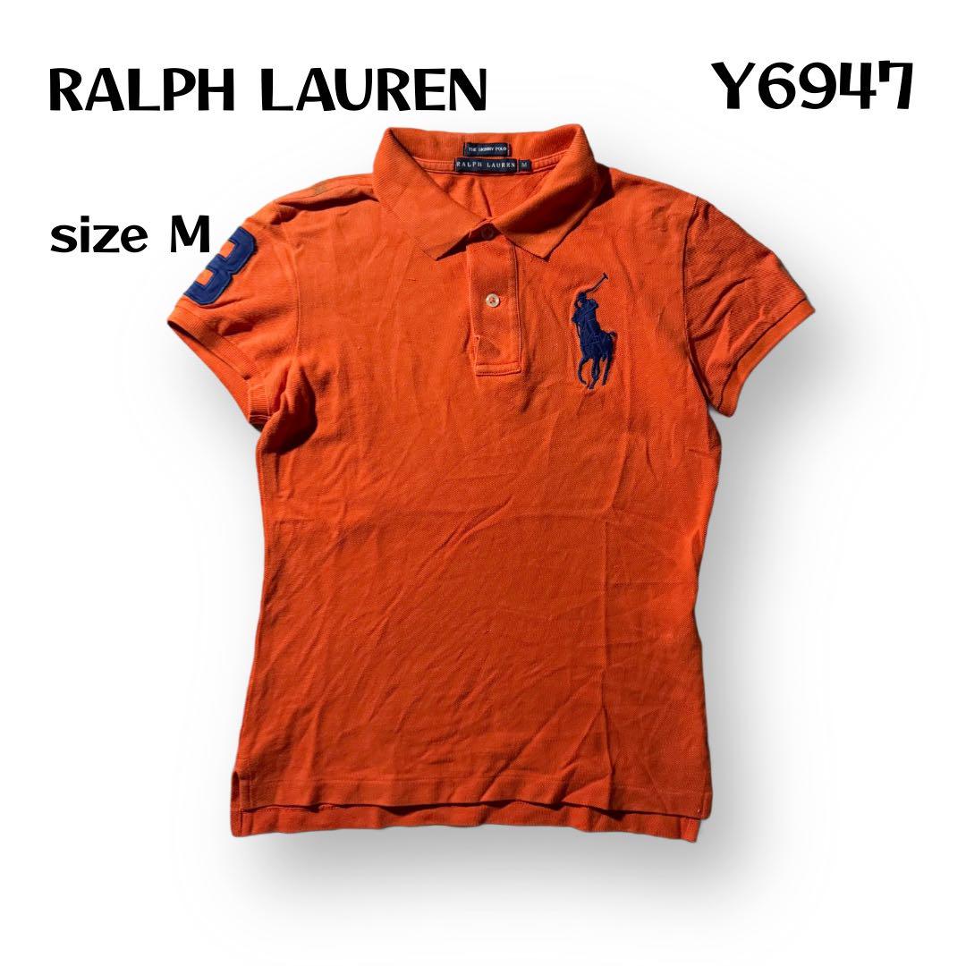 【新品】RALPH LAUREN 半袖ポロシャツ コーラルオレンジ Mサイズ 即購入OK】RALPH LAUREN 半袖ポロシャツ サイズM オレンジ
