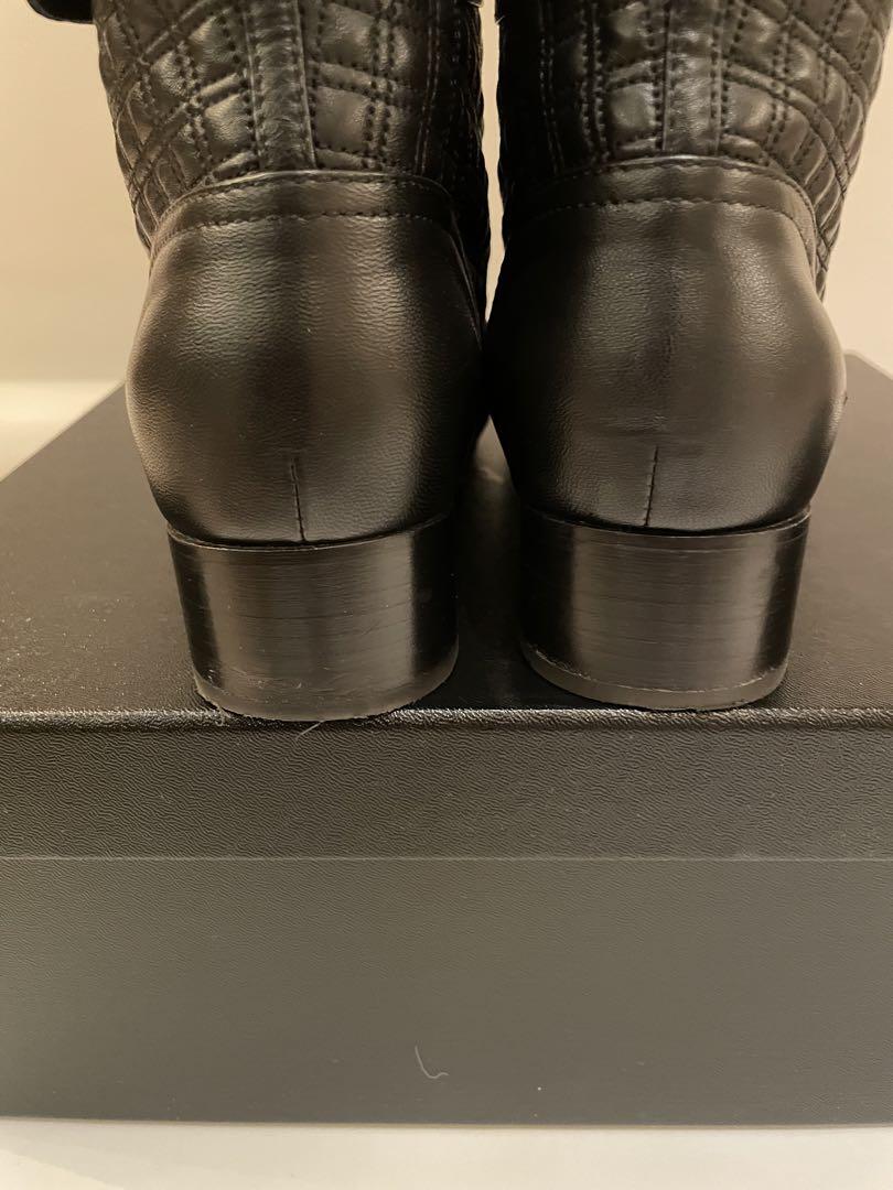 シャネル CHANEL パールボタン マトラッセ ショートブーツ