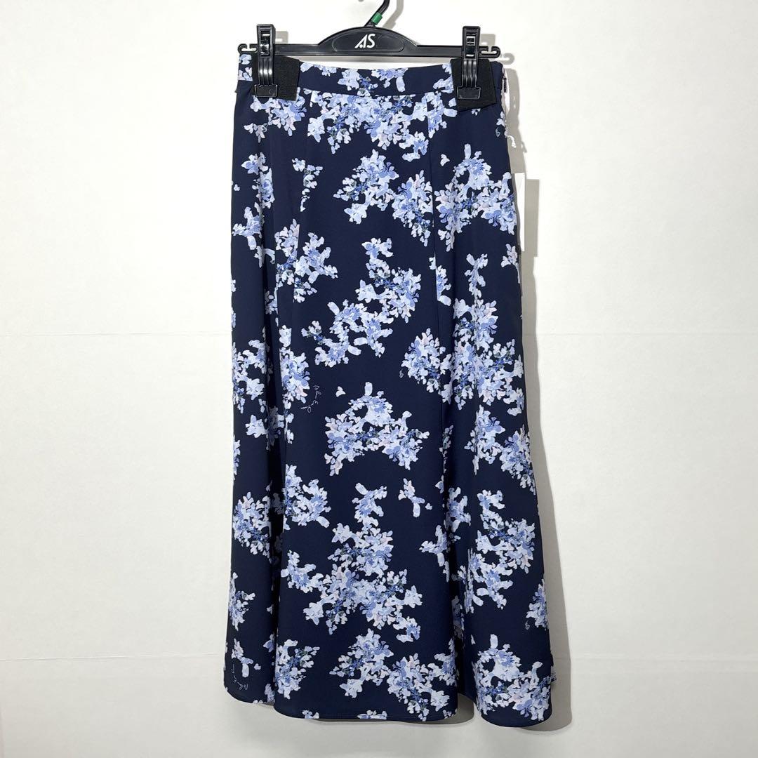 新品】定価31,900円 ハナエモリ 花柄フレアロングスカート