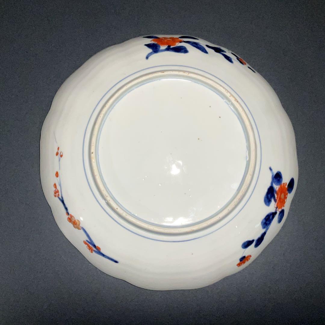 伊万里金襴手山水図八寸皿 Φ24㎝ 骨董 古伊万里 江戸幕末