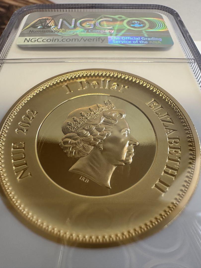NGC 最高ランク　金メッキ銅　エリザベス2世追悼記念 FR  PF70UC