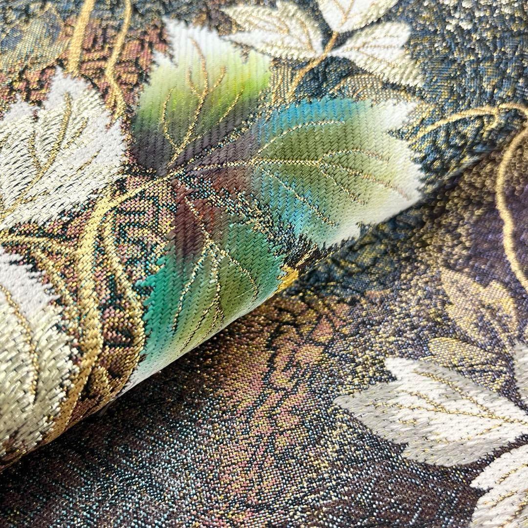 蔓葉柄 グラデーション