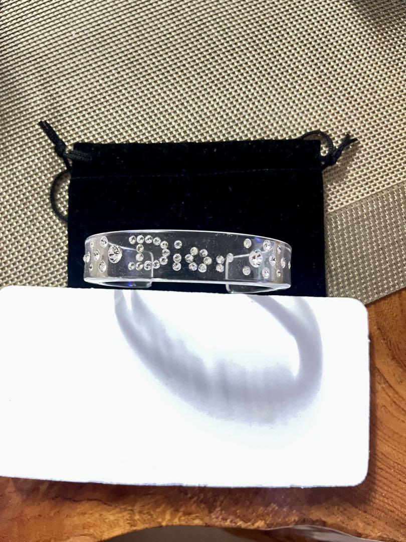 Christian Dior バングル　ロゴ　ラインストーン