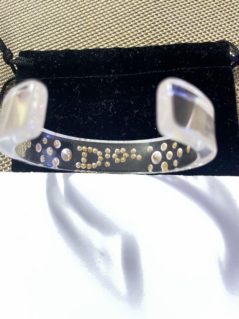 Christian Dior バングル　ロゴ　ラインストーン