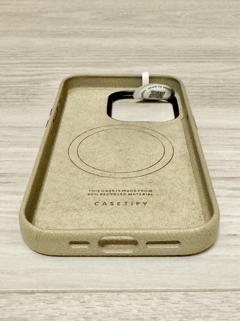 CASETiFY iPhone 15pro用レザーケース MagSafe対応