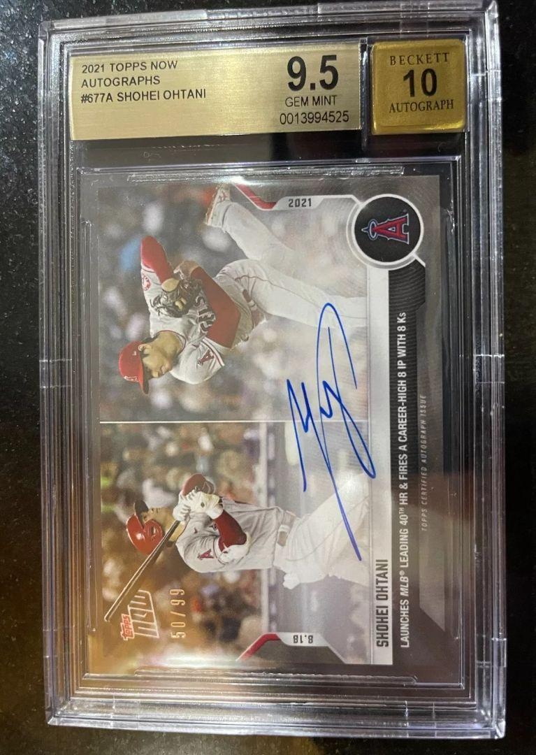 大谷翔平　2021 topps now 二刀流　直筆サイン入り　99枚 Amazon.co.jp: Topps Now 大谷翔平 直筆サインカード 99枚限定