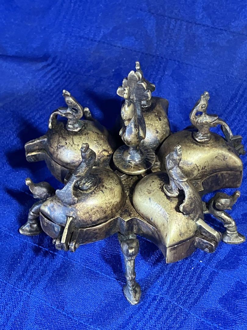 インド仏教　香炉　真鍮　鳳凰　ビンテージ