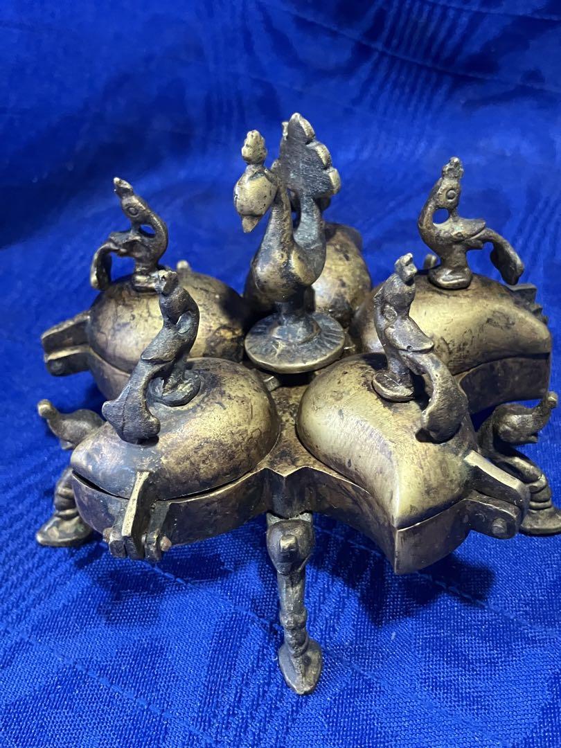 インド仏教　香炉　真鍮　鳳凰　ビンテージ