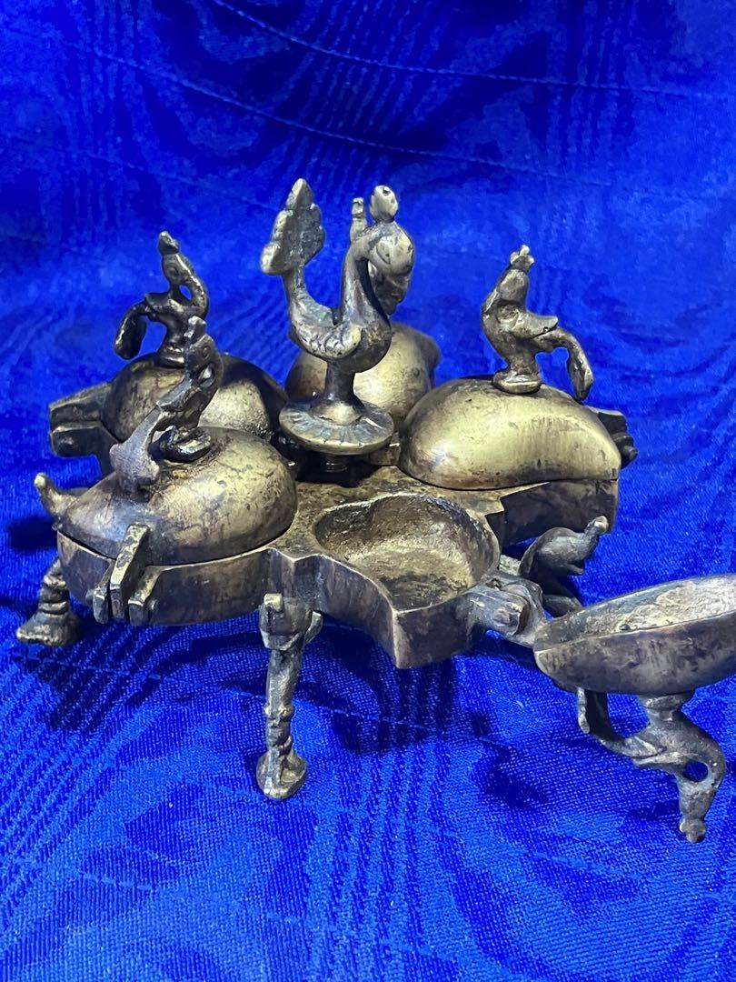 インド仏教　香炉　真鍮　鳳凰　ビンテージ