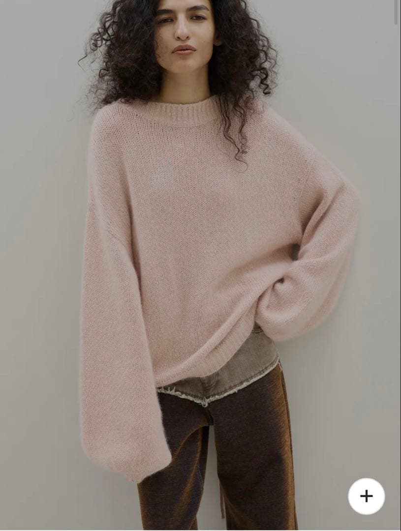 アメリヴィンテージBACKOPEN LACE UP KNIT TOPペールピンク SIZE Ameri VINTAGE