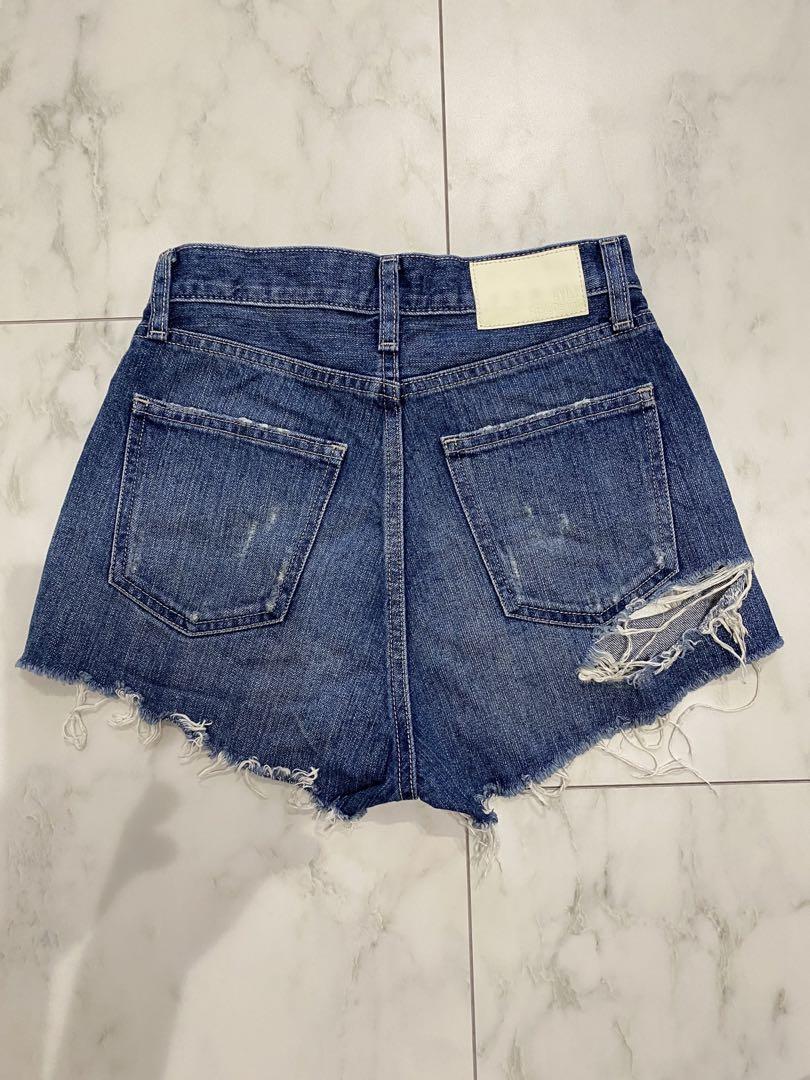 【極美品】 GYDA BACK RIPPED デニムショーパン インディゴ XS