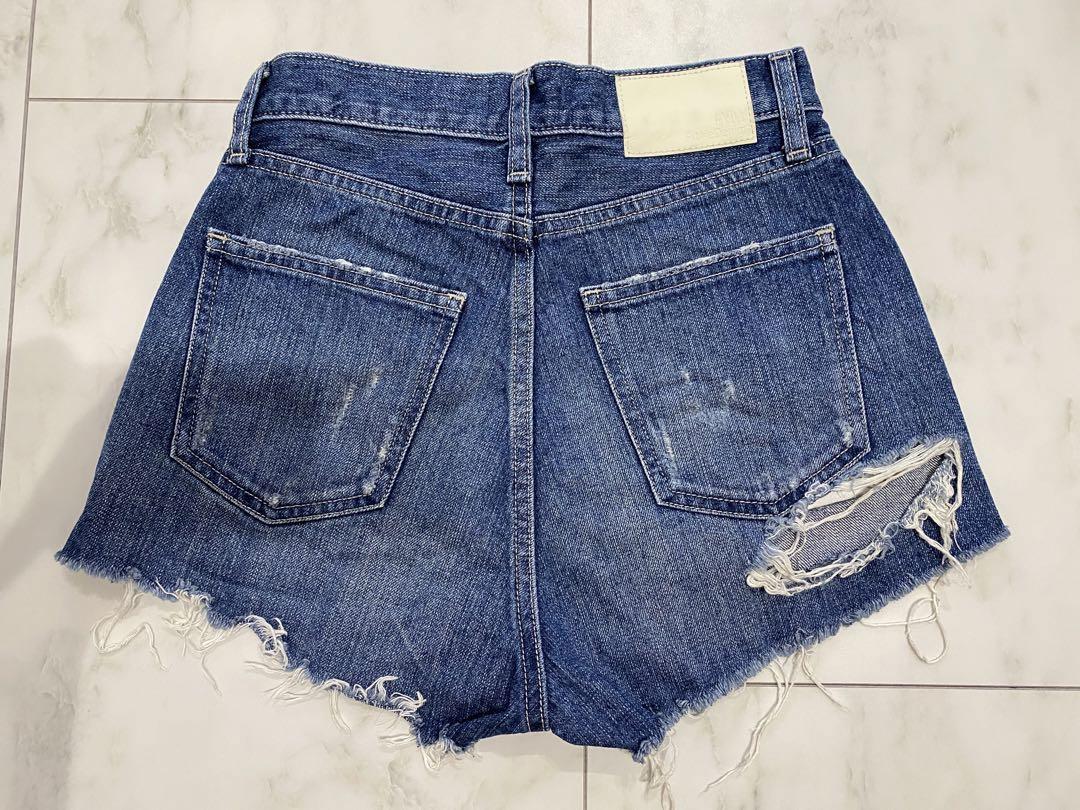 【極美品】 GYDA BACK RIPPED デニムショーパン インディゴ XS